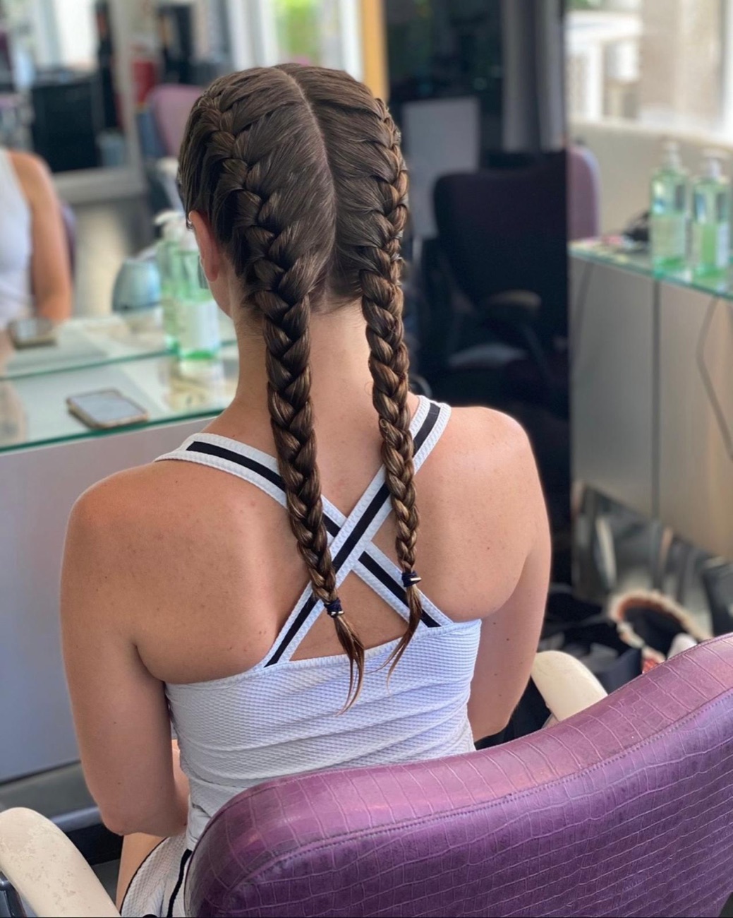 Trenzas dobles deportivas